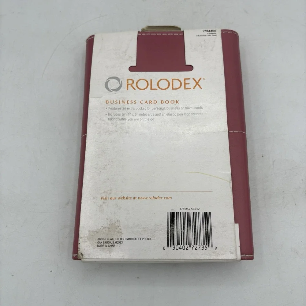 Rolodex Business Card Book Holder 72‎ Capacity Tri Fold Pink